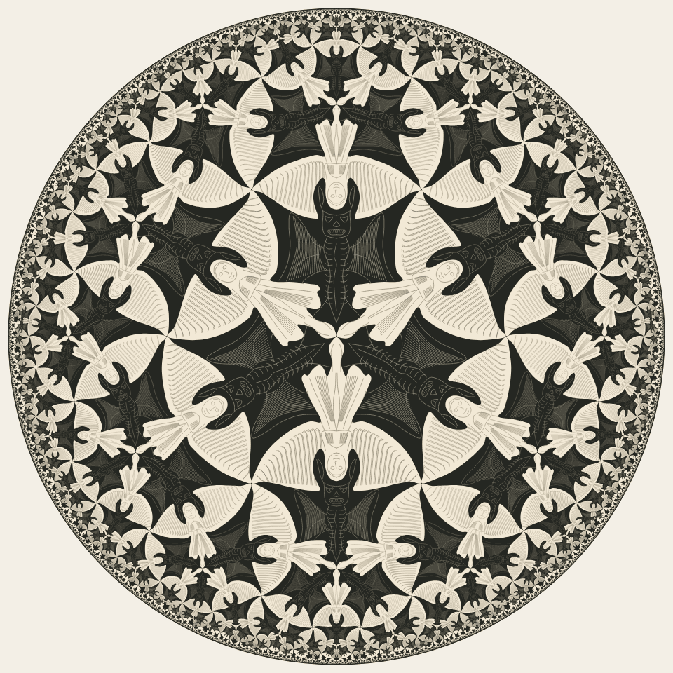A computational reconstruction of the angels and devils pattern